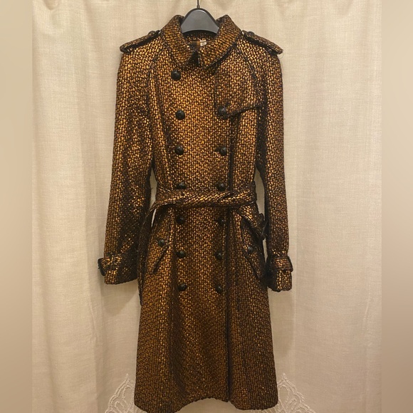 Rare Burberry metallic tweed trench coat - Picture 5 of 13